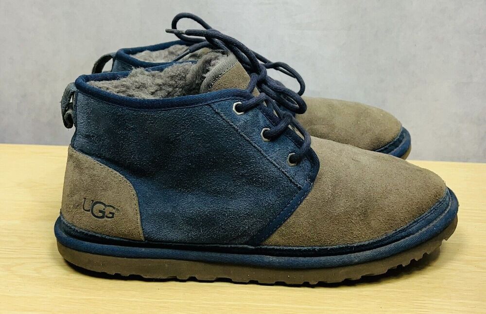 UGG Neumel Boot Gray/Blue Suede Mens Size 11 Authentic Original 3236(READ)